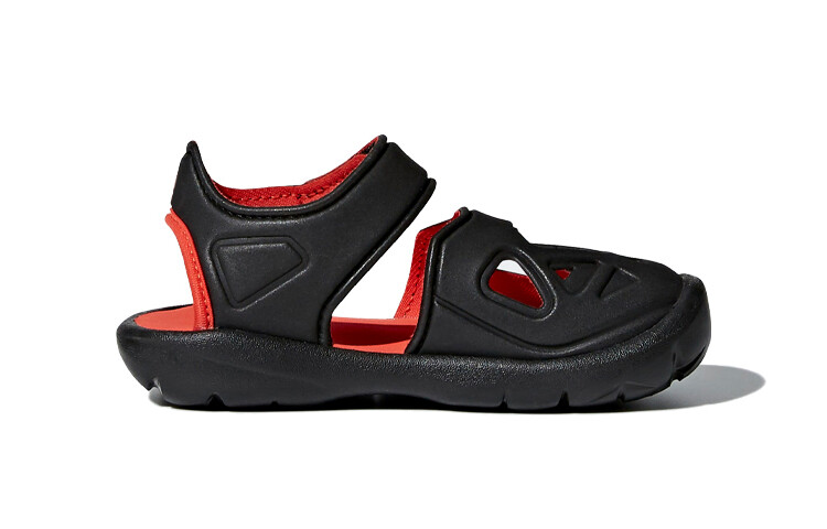 Кроссовки adidas neo Fortaswim Toddler Shoes TD Low-top Black/Red — фото 2