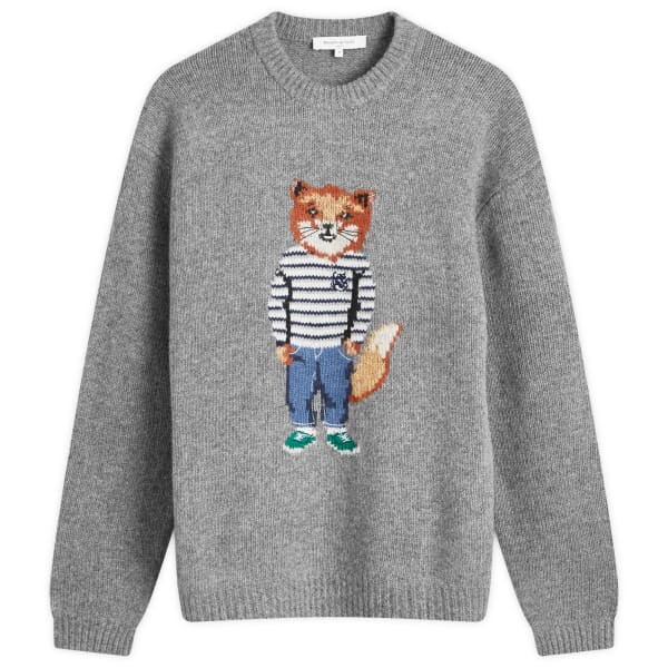 

Джемпер Maison kitsune с интарсией из лисы Maison Kitsuné, серый