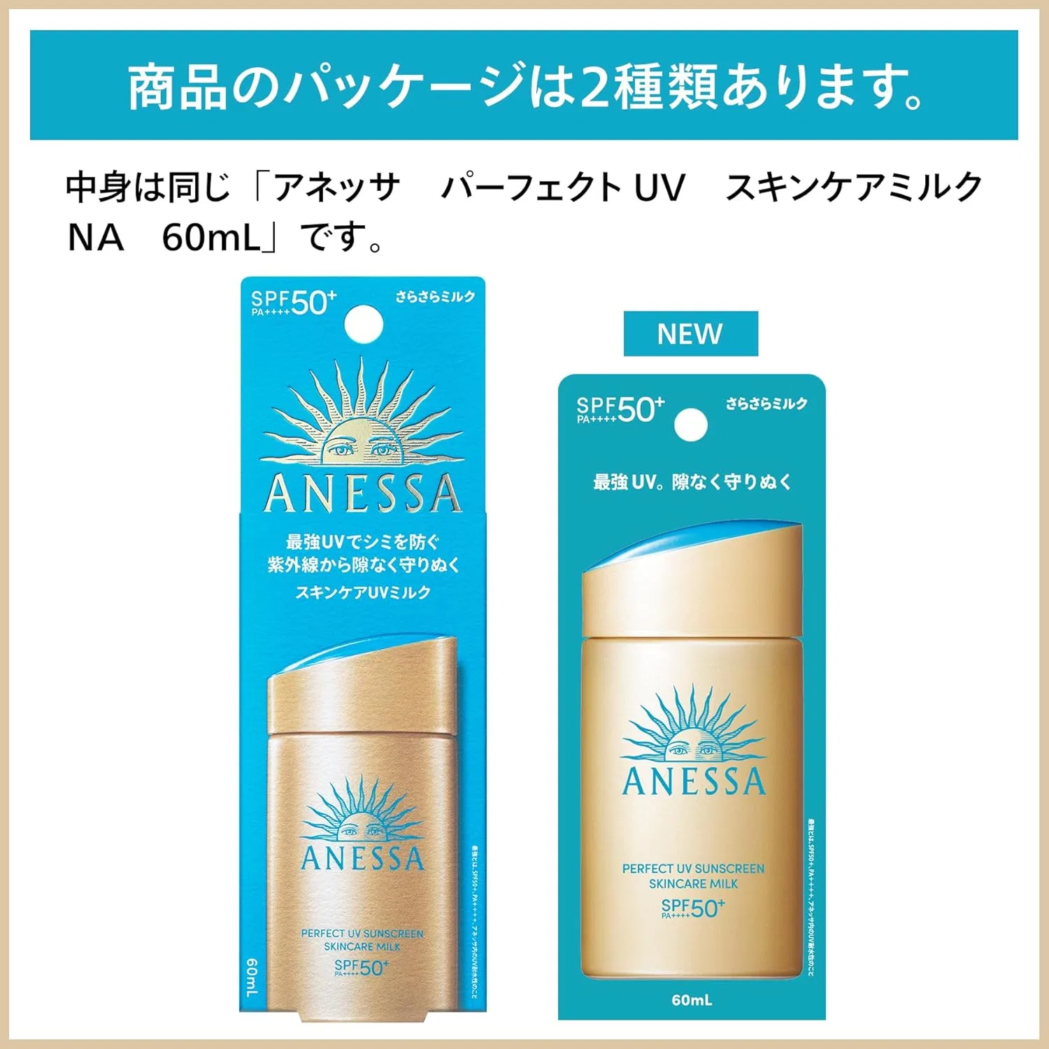 Солнцезащитное молочко ANESSA Perfect UV Skin Care Milk, SPF50+ PA++++, 60 мл, прозрачное — фото 2