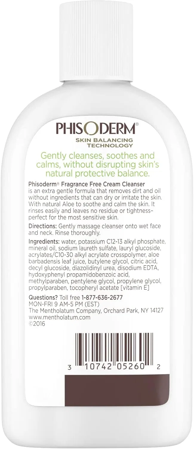 Набор pHisoderm — Овый очищающий крем для чувствительной кожи, без отдушек, 6 унций, набор 4 шт., 177 мл — фото 2