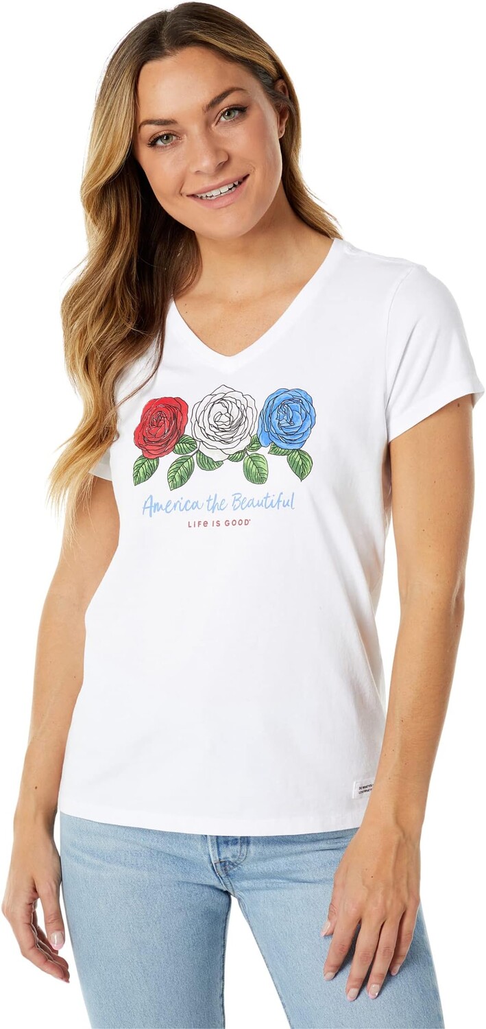 

Футболка Life is Good America the Beautiful CrusherVee, цвет Cloud White
