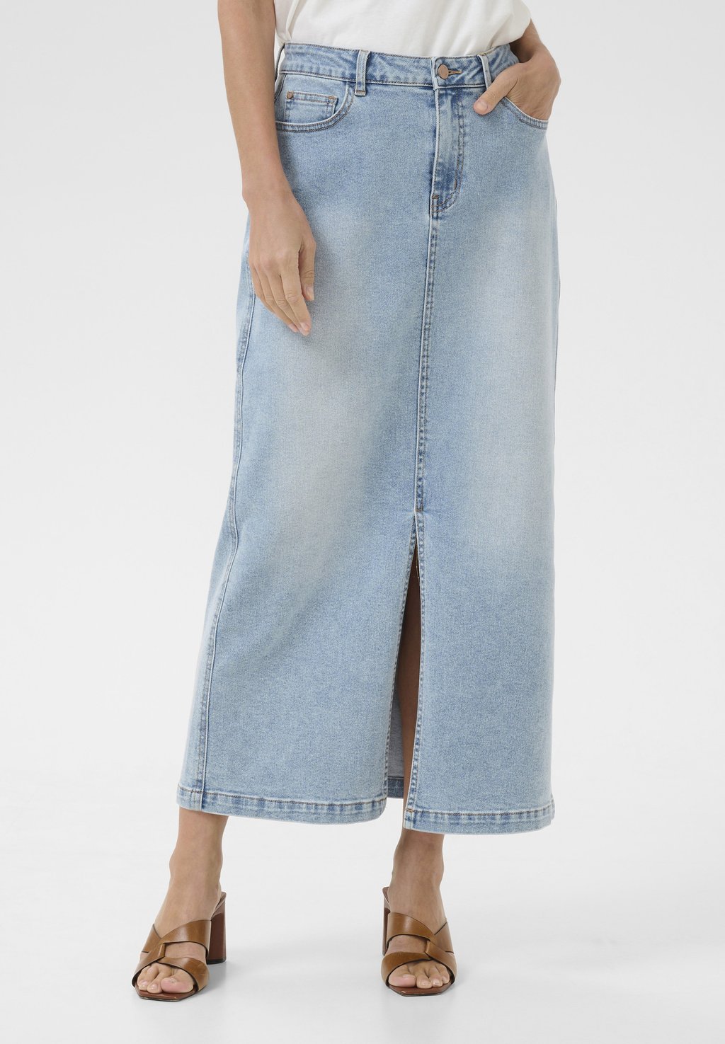 

Джинсовая юбка EBBA - A-line skirt Cream, синий