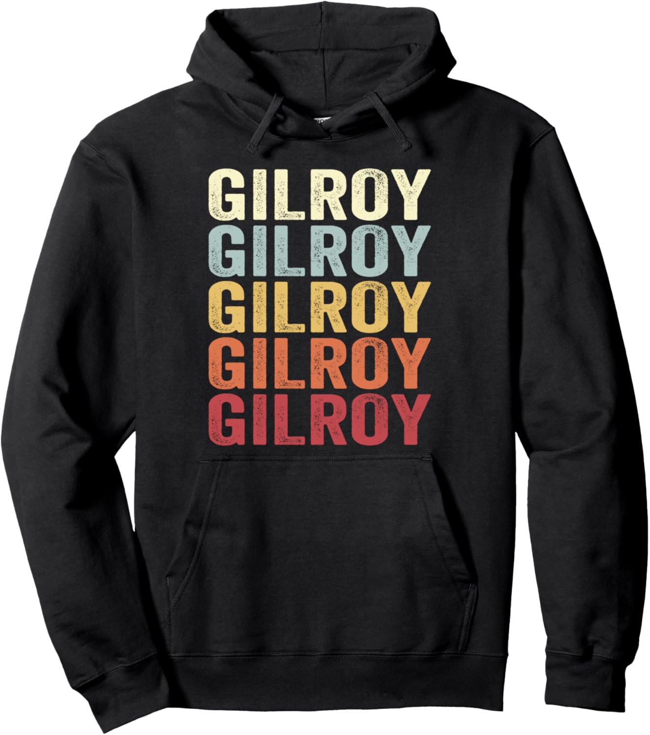 

Гилрой, Калифорния, ретро-винтажная толстовка с надписью Gilroy California Gilroy Ca Retro Vintage, черный