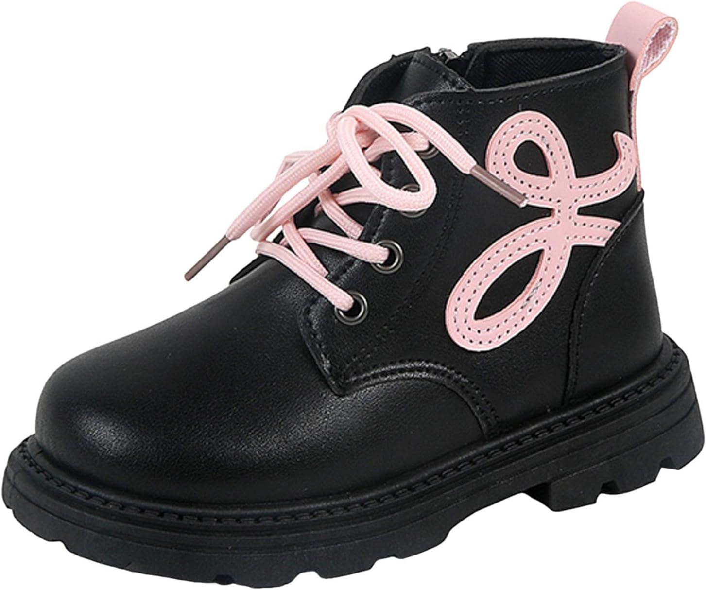 

Ботильоны IWIHMIV с боковой молнией, короткие ботинки, модные, с нескользящей подошвой, низким каблуком, на шнуровке, кожаные, верховые, Black