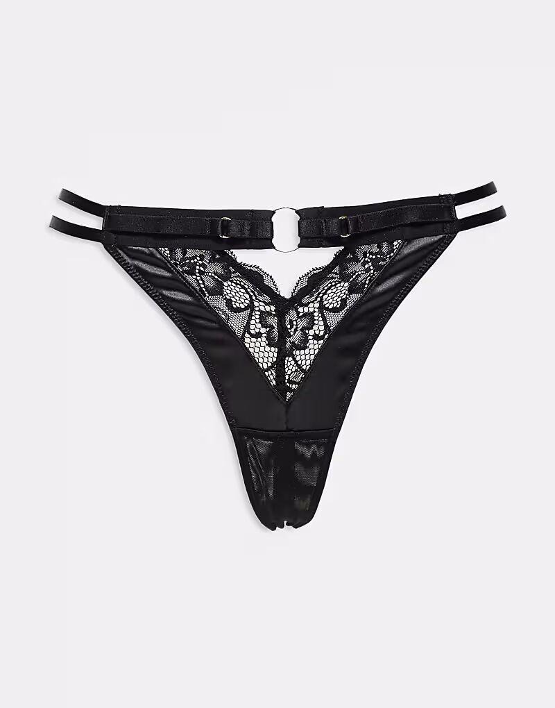 

Черные стринги Ann Summers Undisputed с вырезом