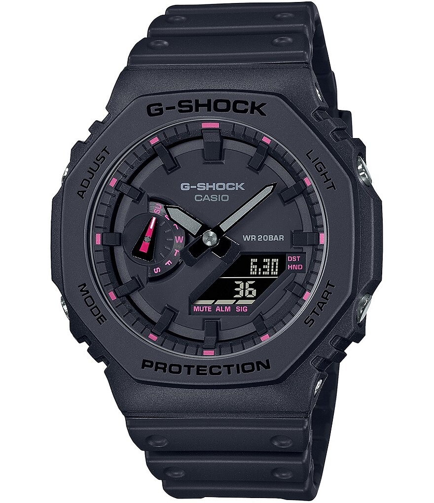 

Мужские цифровые аналоговые часы G-Shock с черным полимерным ремешком, черный