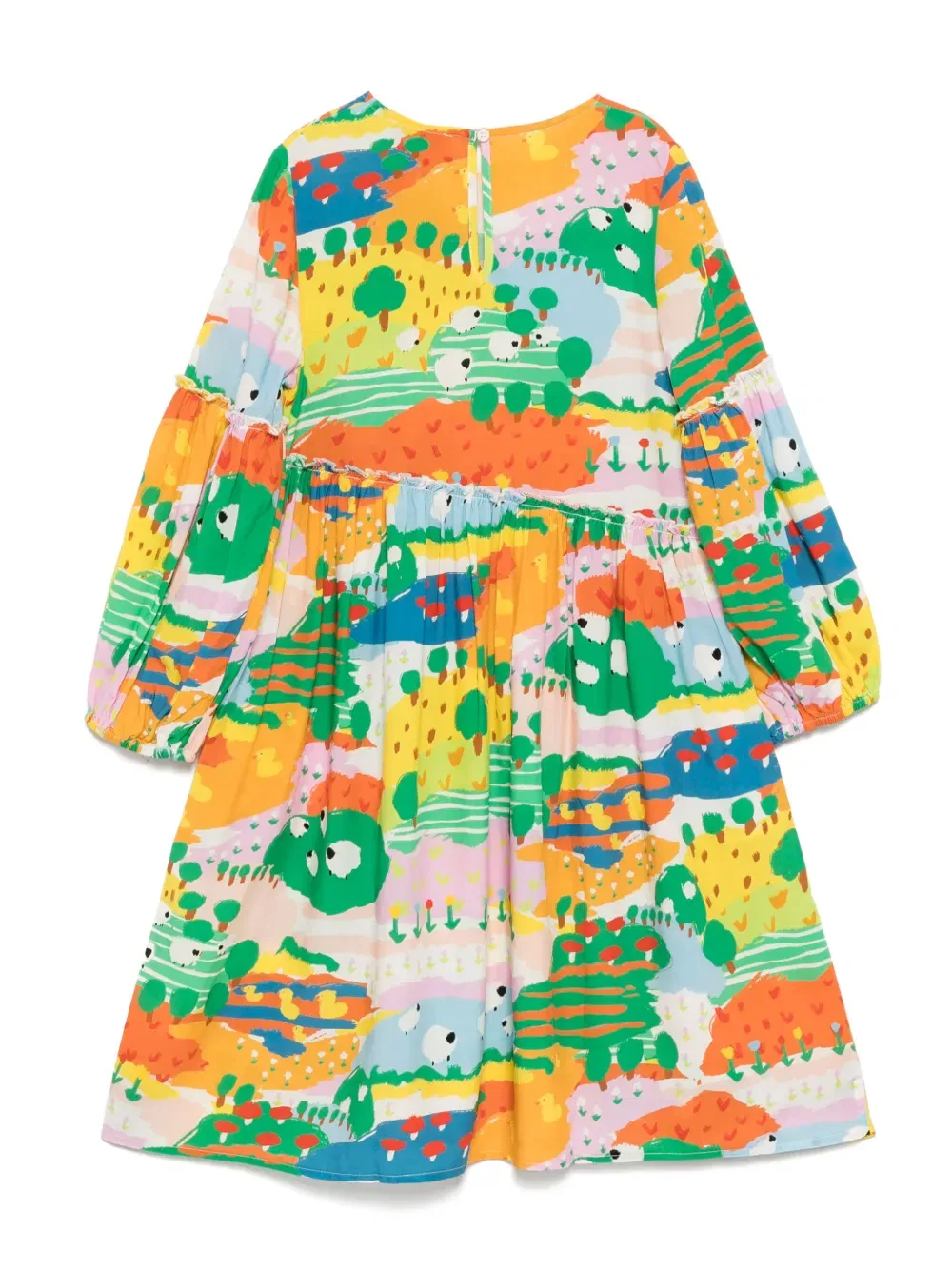 Платье с графическим принтом Stella Mccartney Kids, оранжевый — фото 2