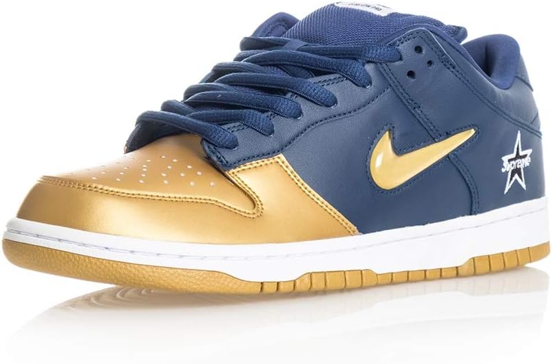 Мужские кроссовки Nike SB Dunk Low OG QS Supreme CK3480, синий/золотой/темно-синий — фото 2