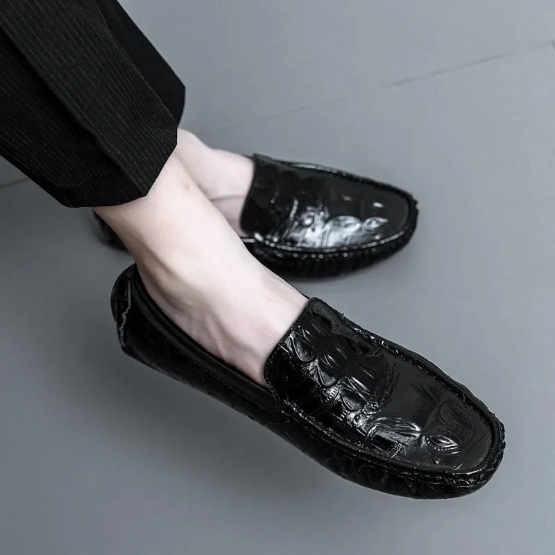 Лоферы с крокодиловым принтом, Black SayfuR — фото 2