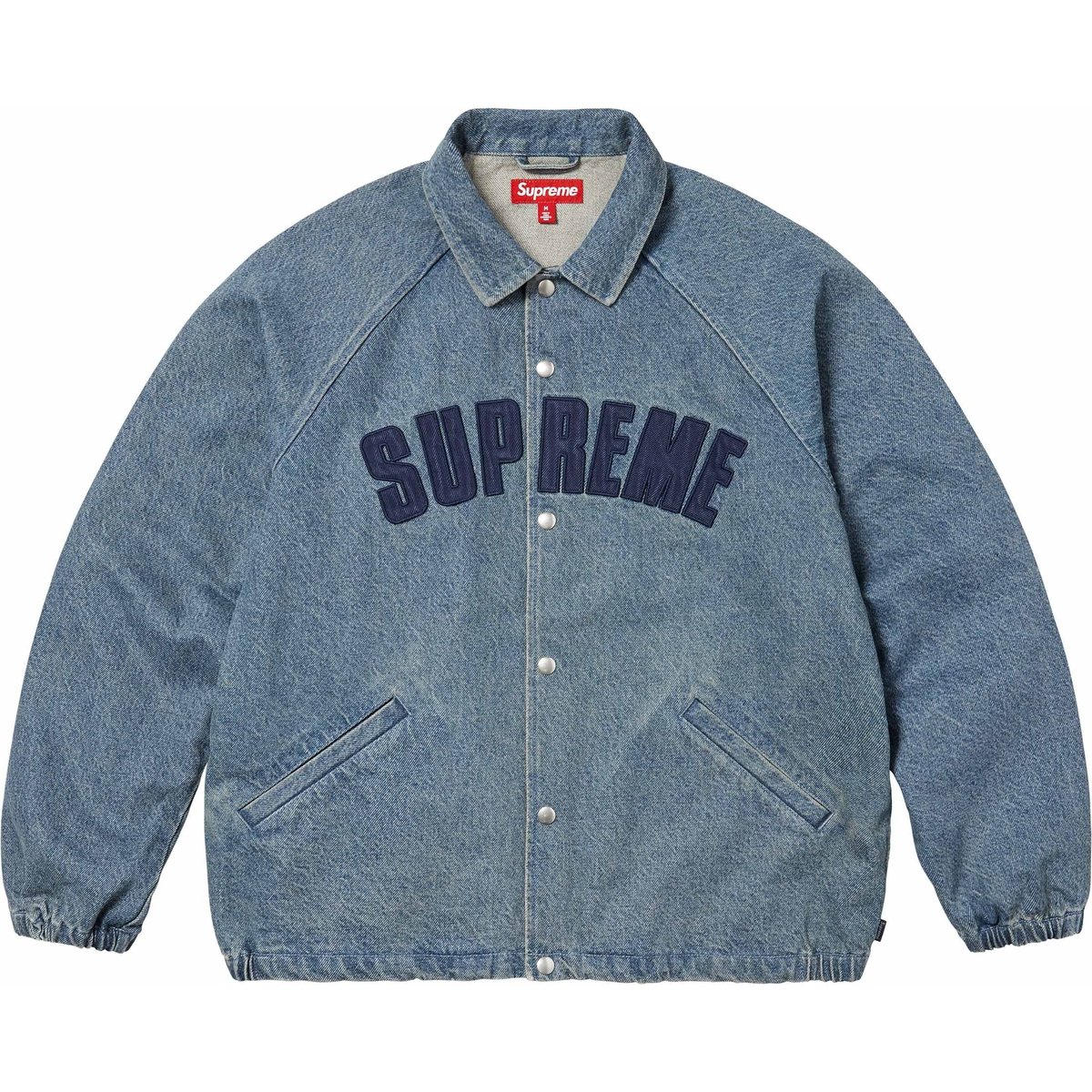 Supreme Курка джинсовая тренерская, Washed Indigo/Washed Indigo — фото 4