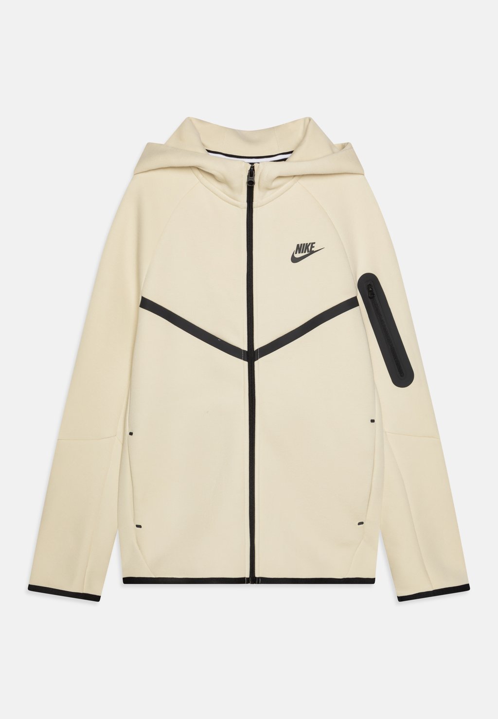 Толстовка на молнии Nike Sportswear, цвет Light Khaki/Black — фото 3