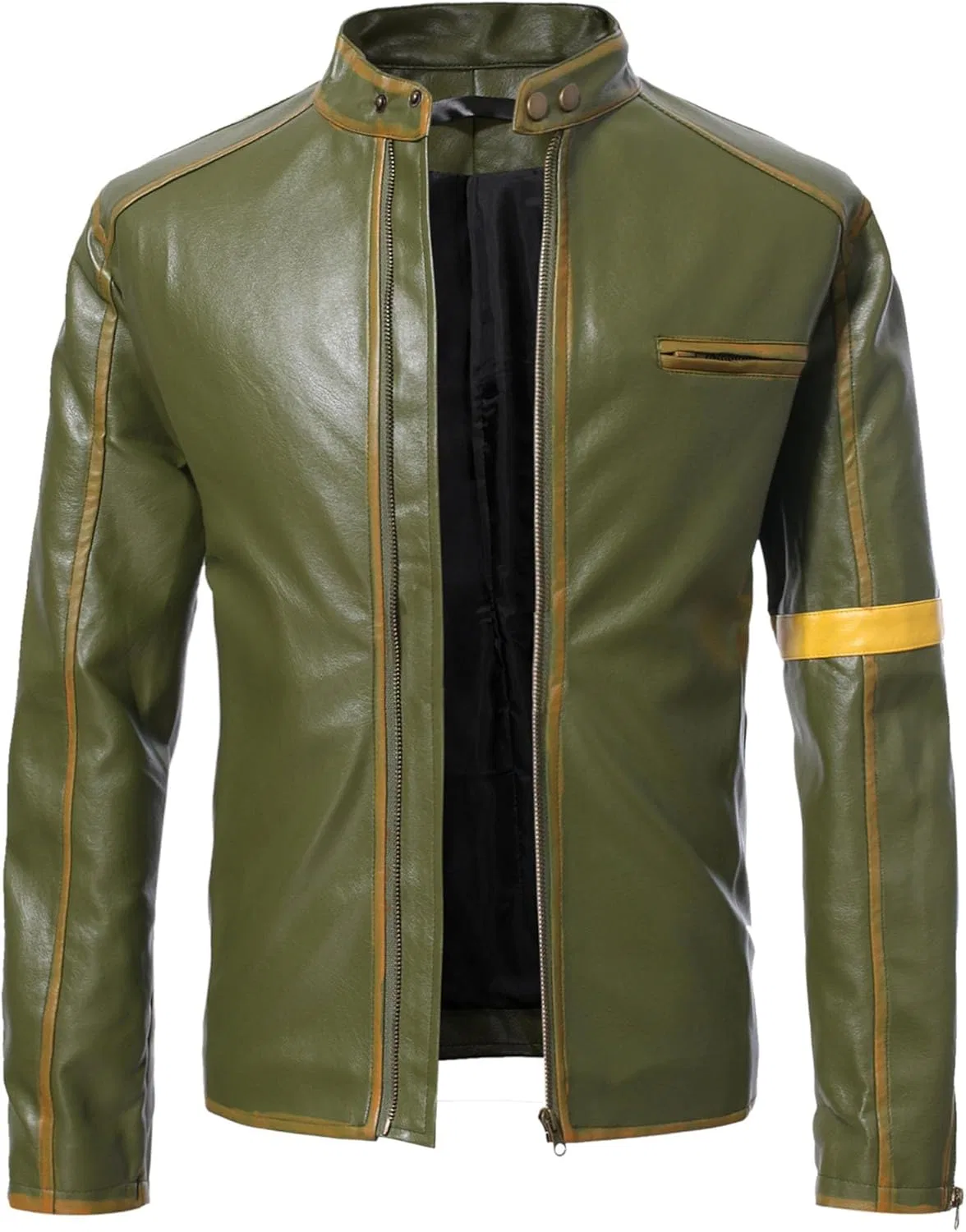 Куртка из искусственной кожи мужская, Military Green