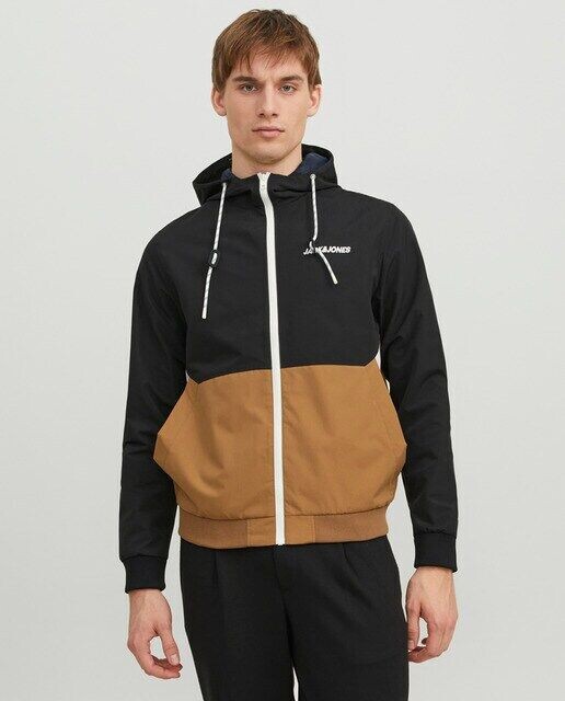 

Двухцветная мужская куртка на молнии Jack & Jones, черный