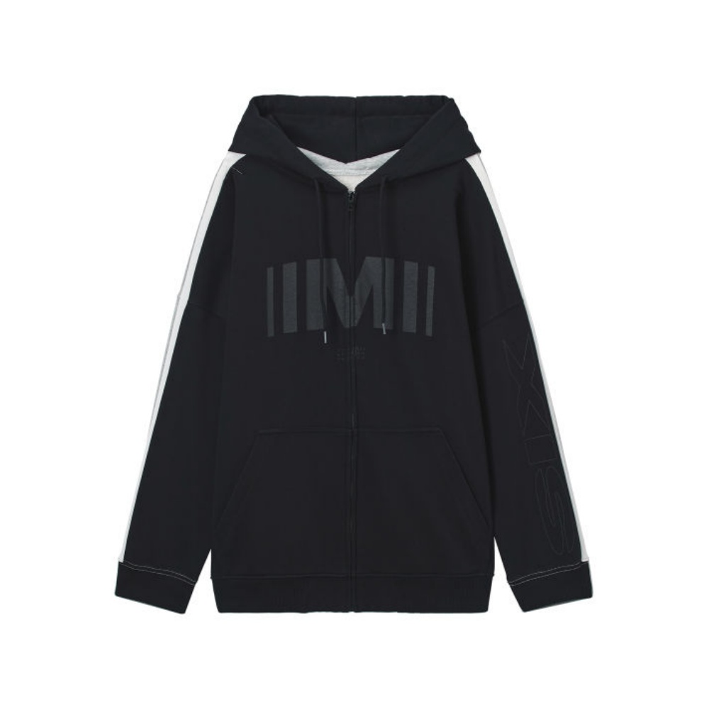 

Худи с двойной кулиской спереди MM6 Maison Margiela, серый