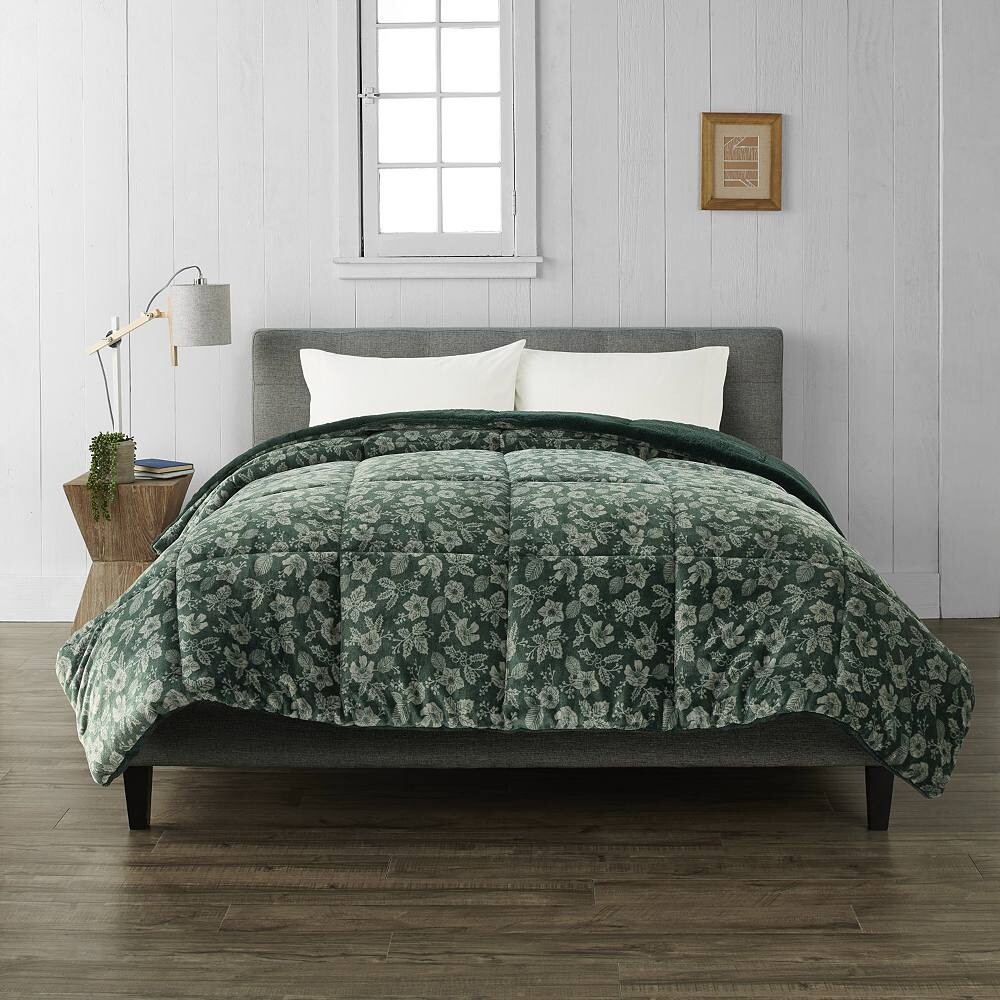 

Уютное мягкое двустороннее одеяло Cuddl Duds, цвет Green Floral