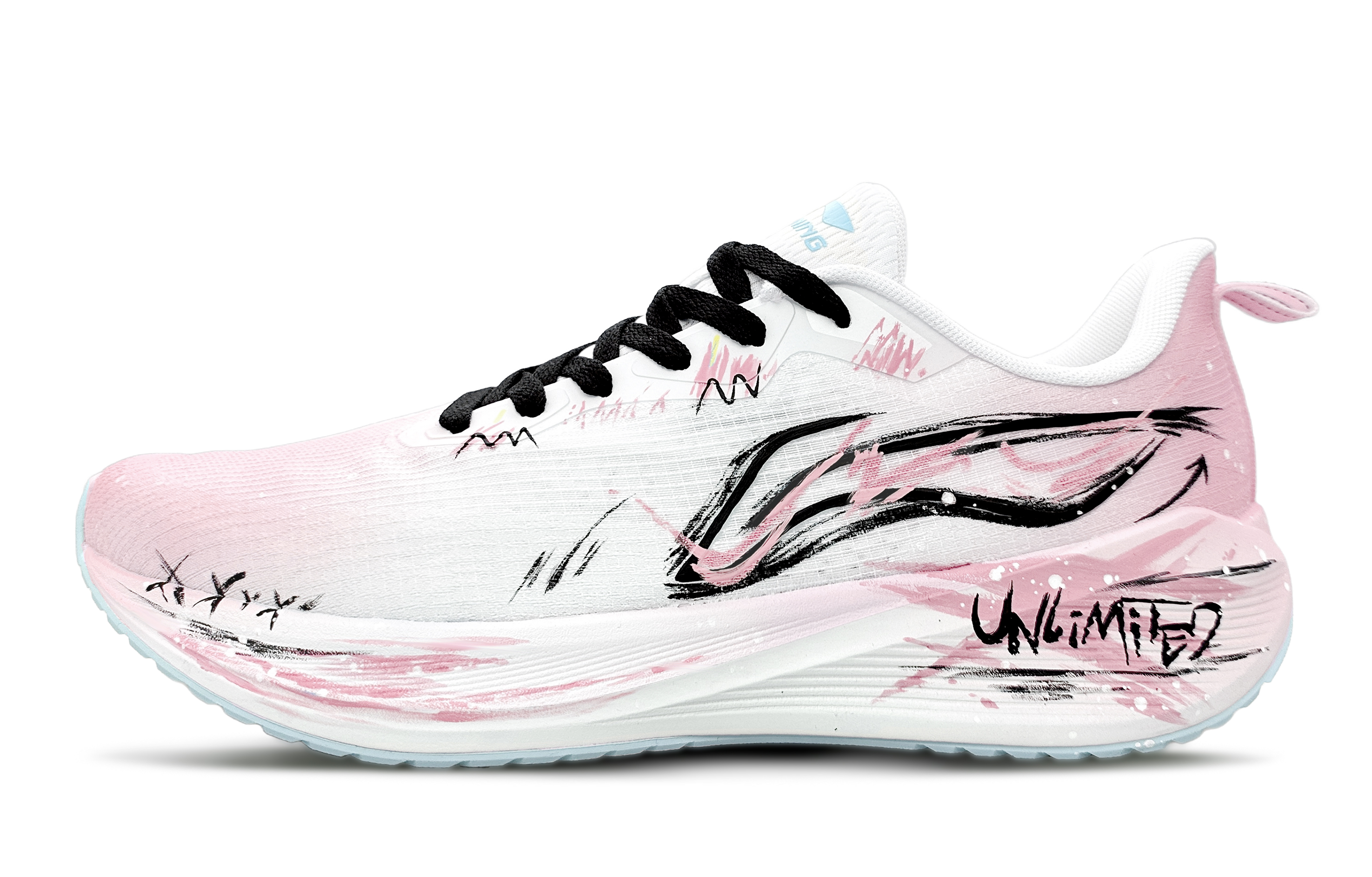 

LINING Кроссовки для бега Wuyue Cushioning, износостойкие, дышащие, низкие, повседневные, розовые