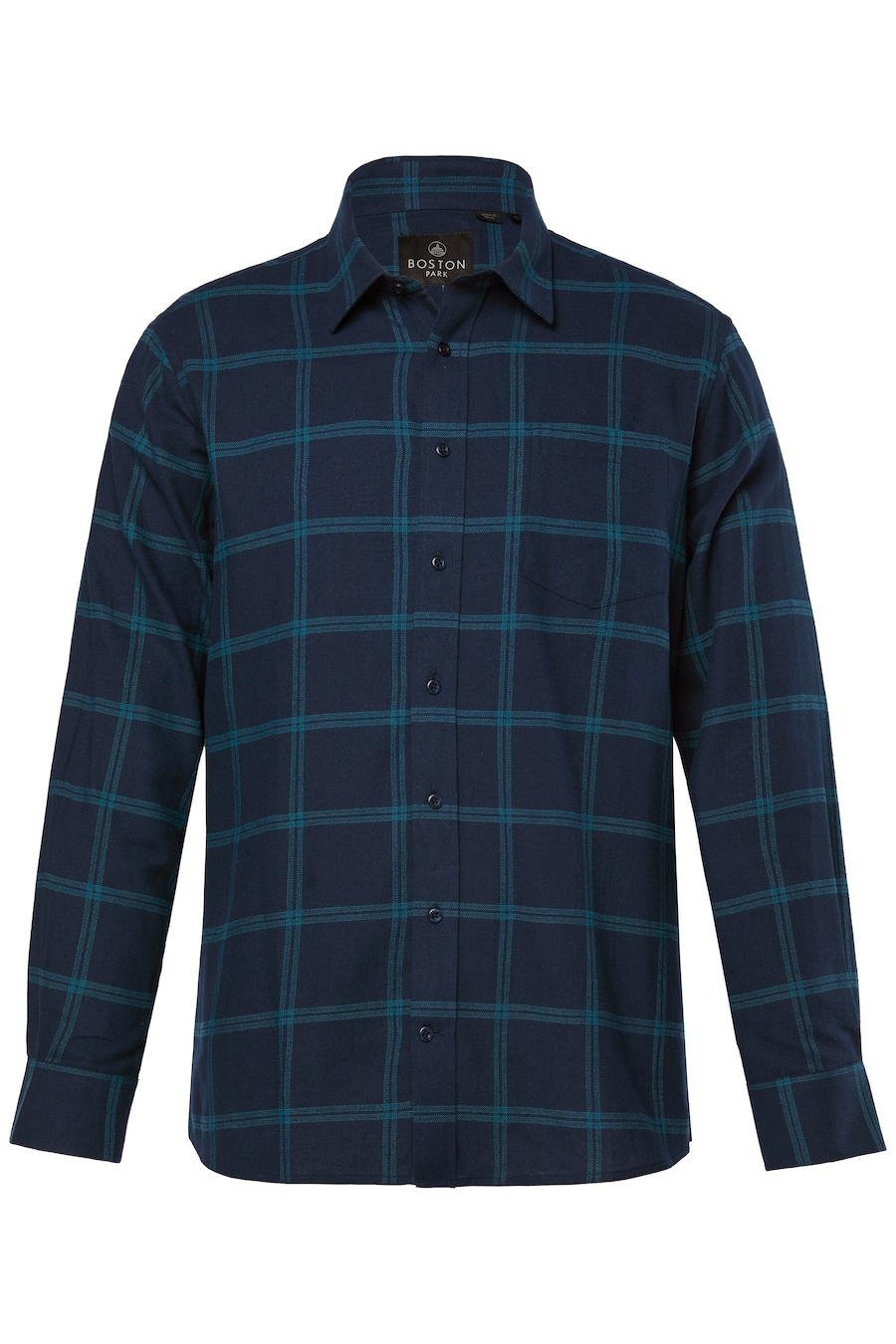 

Рубашка на пуговицах классического кроя Boston Park, темно-синий