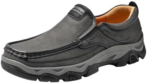 

Мужские прогулочные туфли слипоны, удобные нескользящие лоферы Fmshi, серый