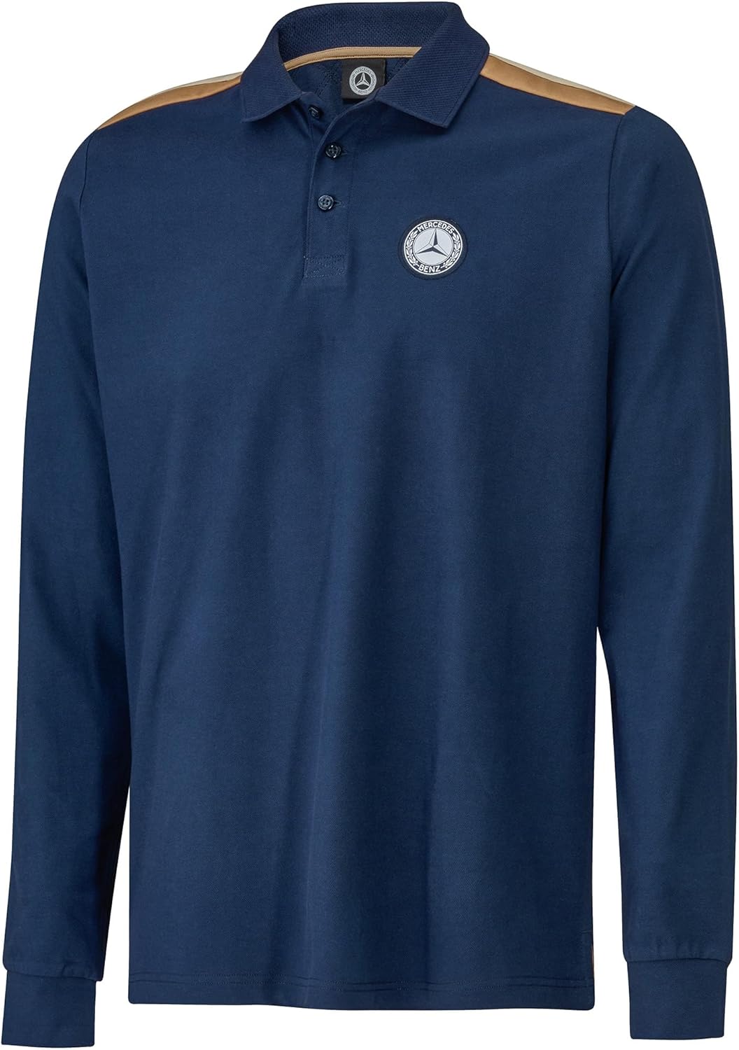 

Оригинальная мужская рубашка-поло классического синего цвета, размер L Mercedes-Benz