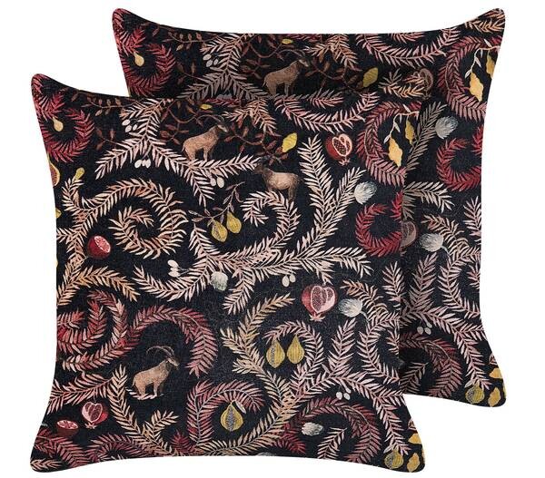 

Подушка Beliani 2 шт RICINUS, 45x45x45 см цвет schwarz/pink