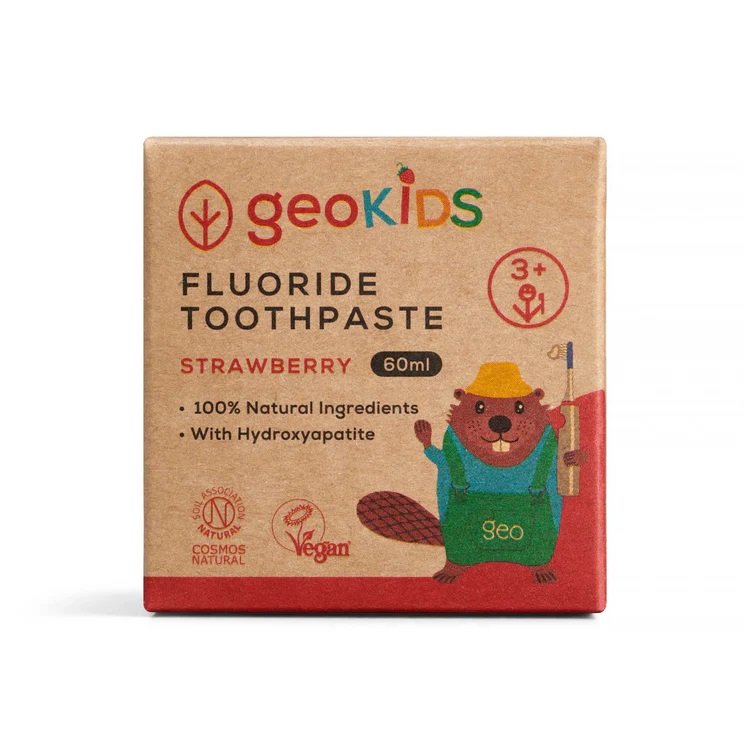 Georganics, зубная паста для детей, КЛУБНИКА, с фтором, 60 мл — фото 4