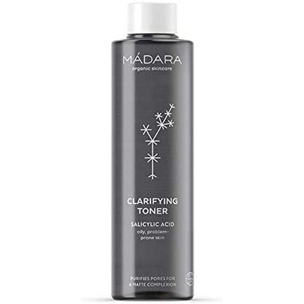 

MÁDARA Organic Skincare Clarifying Toner 200ml — формула балансировки pH с экстрактами, контролирующими жирность кожи