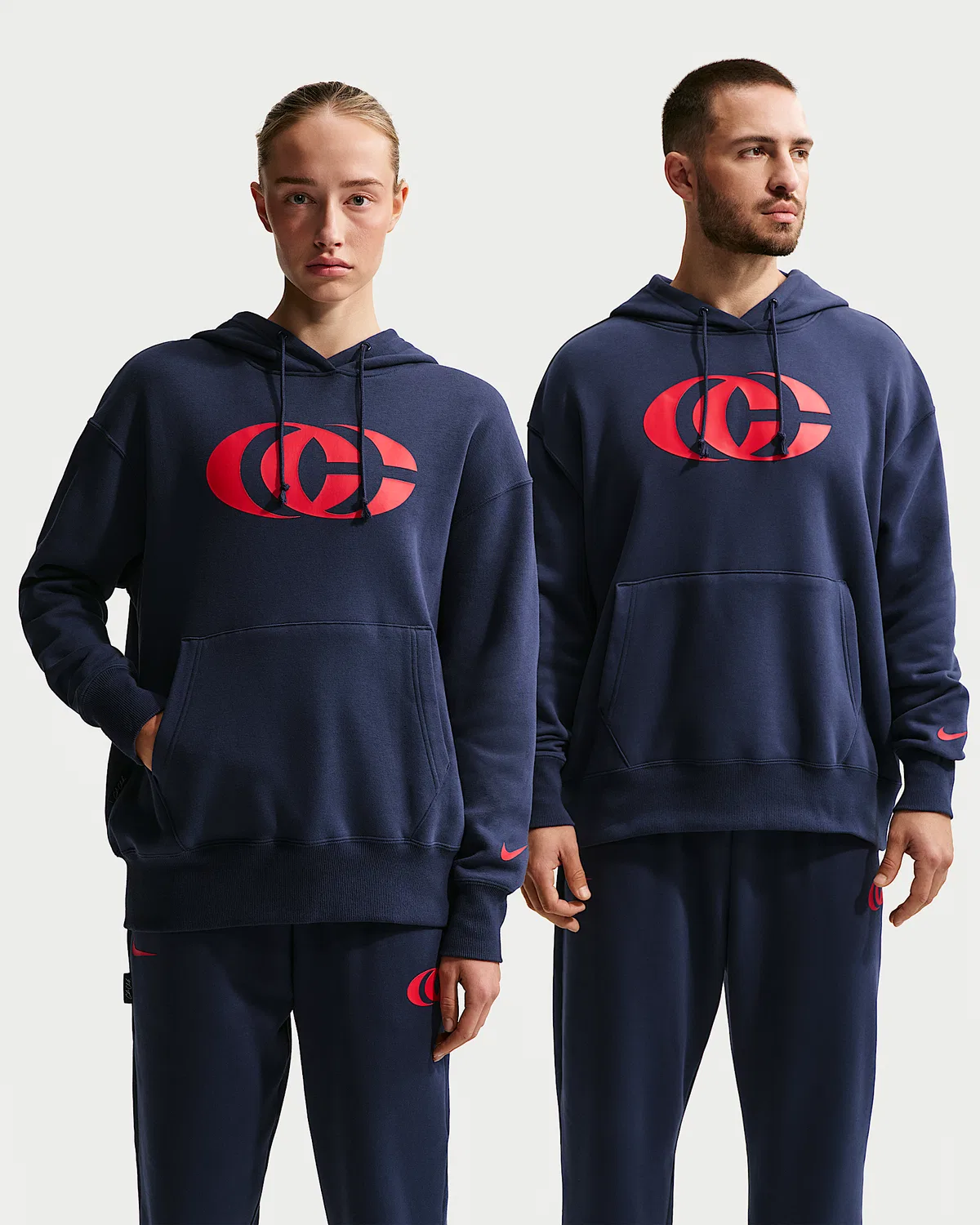 Nike Basketball Phoenix Fleece Pullover Hoodie Caitlin Clark, Midnight Navy/University Red/University Red