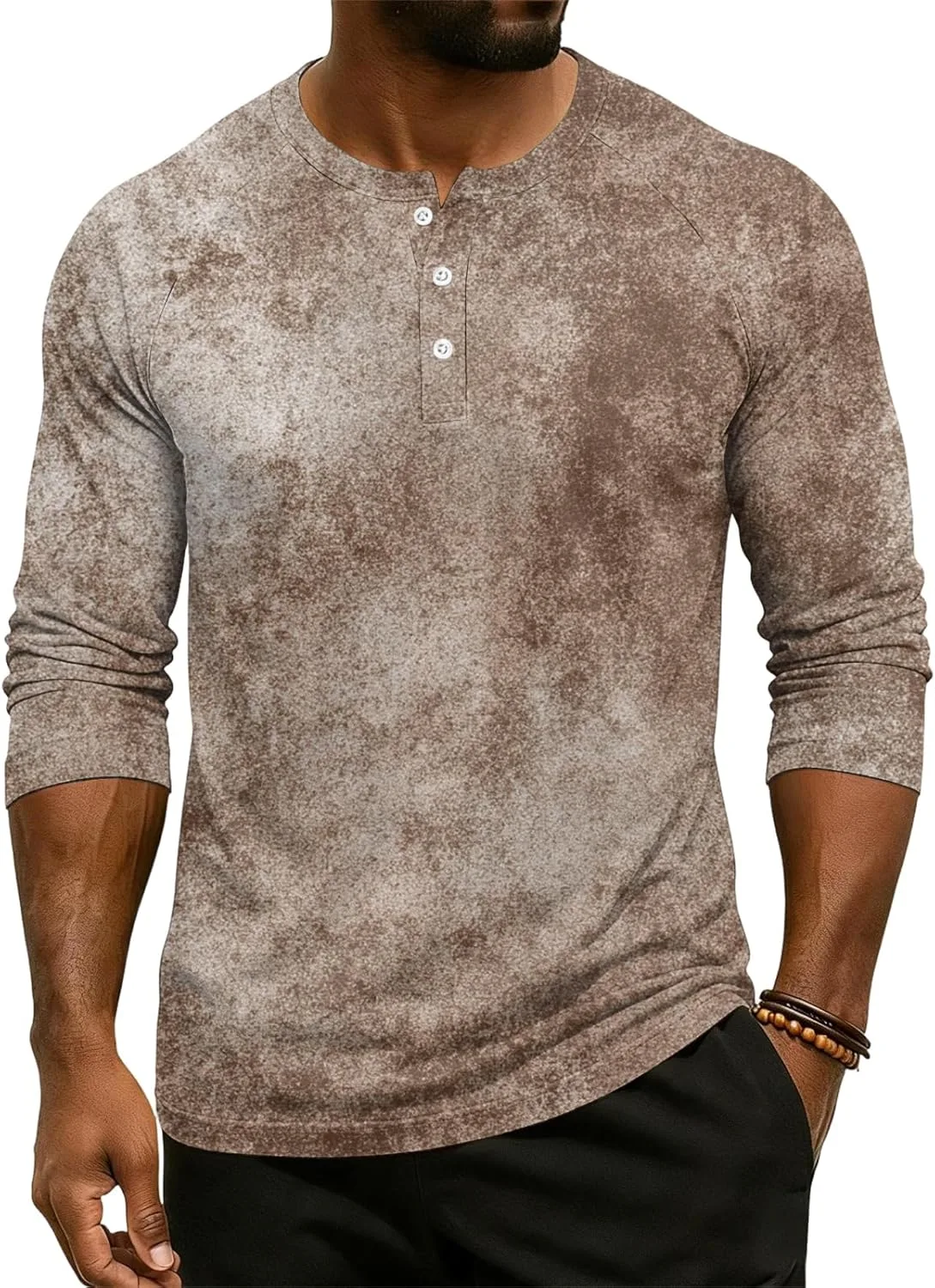 

Мужская футболка с 3/4 рукавом и принтом