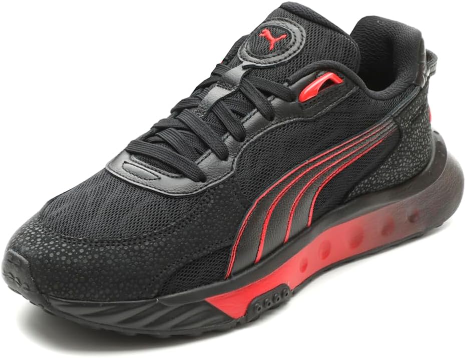 Мужские винтажные кроссовки PUMA Wild Rider, черный/красный — фото 2