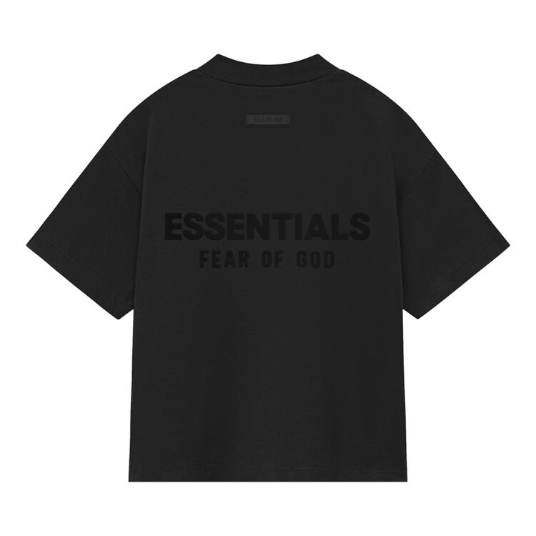 Футболка Fear of God Essentials Kids V Neck T-Shirt, черный — фото 2