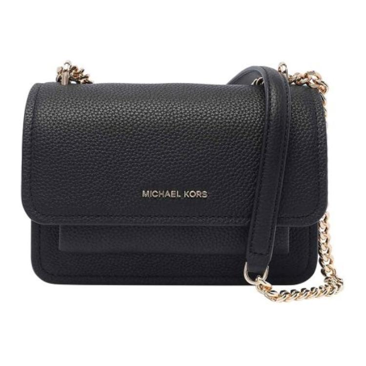

MICHAEL KORS Женская черная сумка через плечо из зерненой кожи коровы