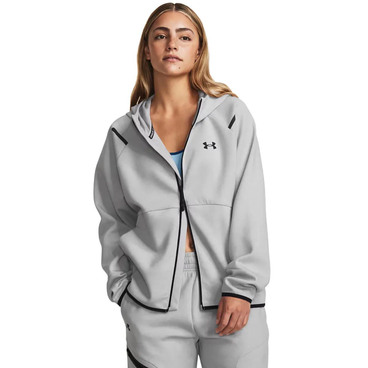 

Женская толстовка Unstoppable Fleece FZ Under Armour, серый