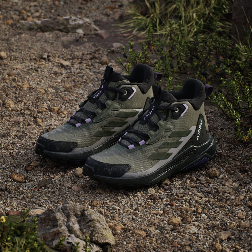 Ботинки Adidas Terrex Anylander Mid Rain.Rdy Hiking Shoes, цвет Olive Strata/Night Cargo/Core Black — фото 4