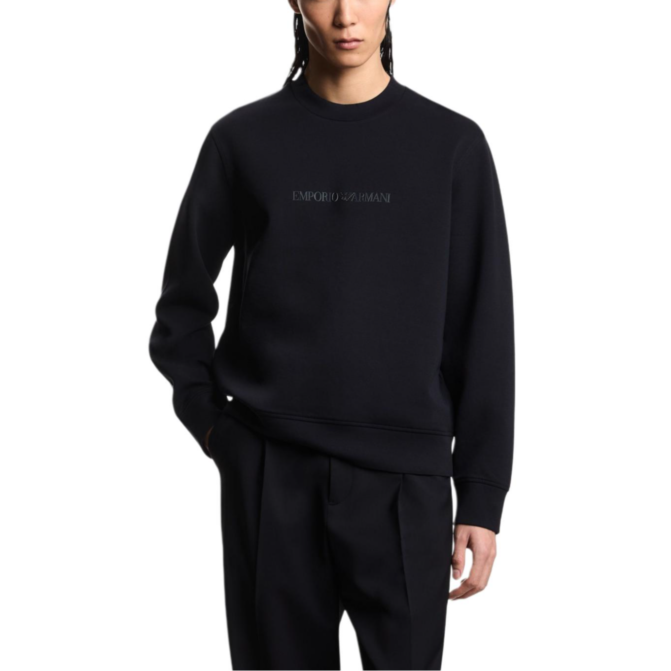 Толстовка SS26 мужская EMPORIO ARMANI, marine синий — фото 2