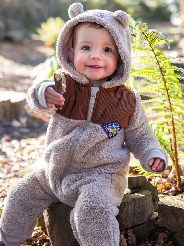 Детский вельветовый комбинезончик, Веточка/Мишка Тедди Frugi — фото 2