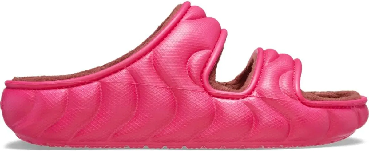 Мужские тапки-слайды Crocs с утеплителем, розовый