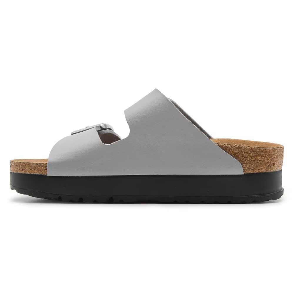 Платформенные сандалии на веганской основе Arizona от Papillio Birkenstock, stone coin — фото 3
