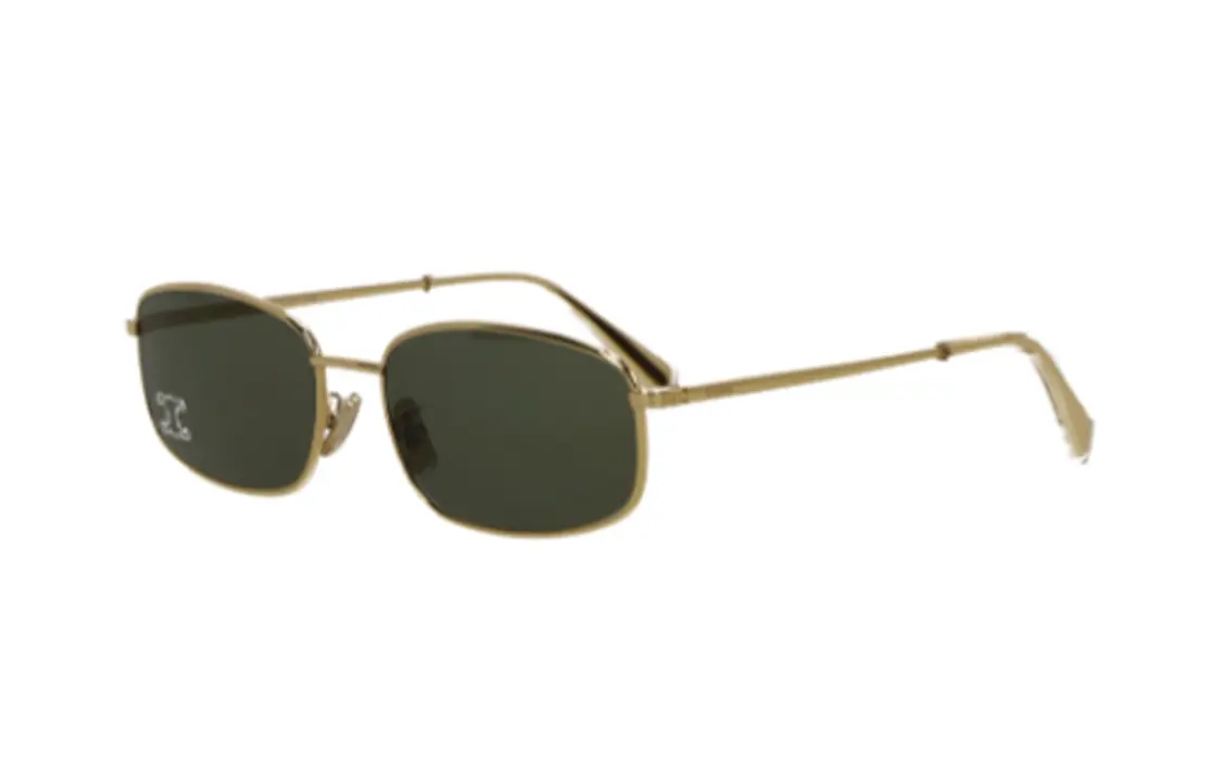 CELINE Триумф Солнечные очки 02 Металлические с кристаллами, Gold — фото 4