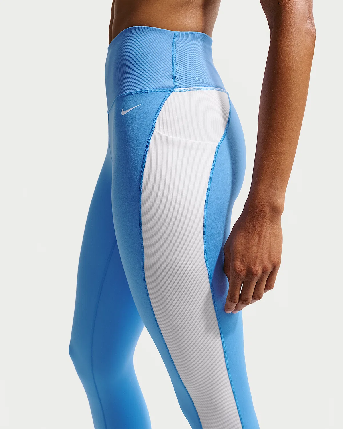 Женские леггинсы Nike One с высокой талией 7/8, University Blue/White/White — фото 3