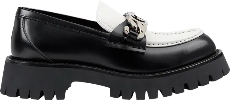 Кроссовки Gucci Wmns Loafer 'Interlocking G - Black Off White', черный