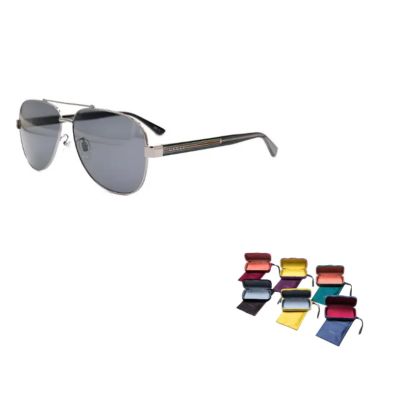 

GUCCI Солнцезащитные очки с круглой оправой, Silver Gray