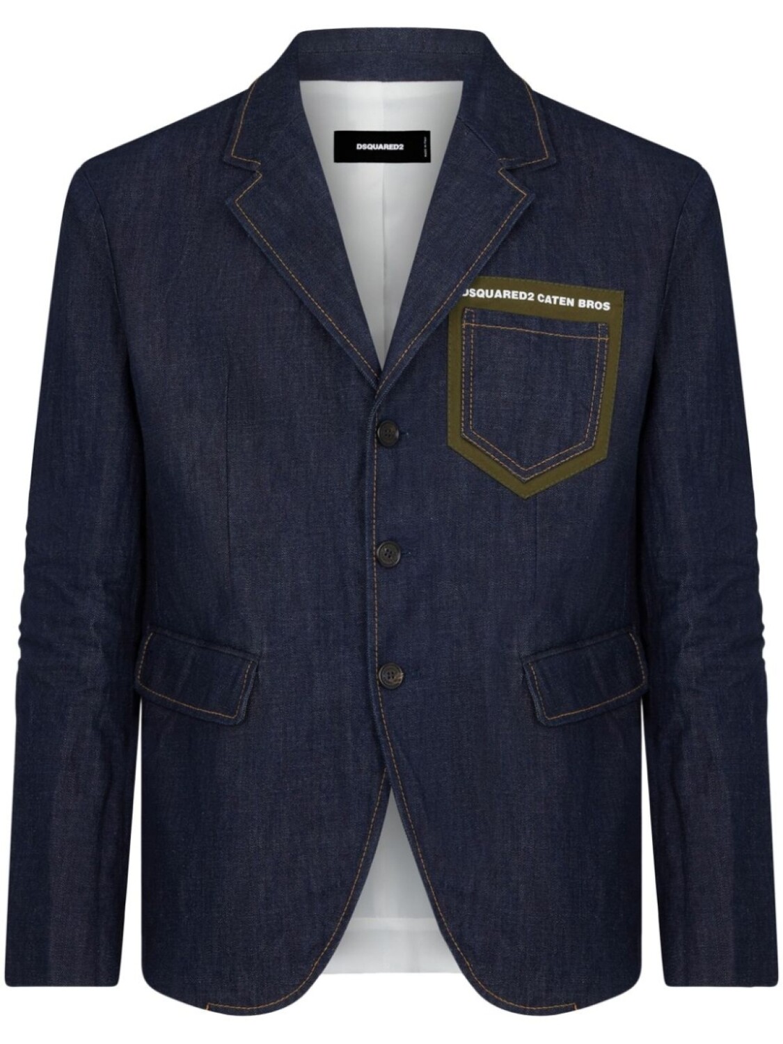 

Dsquared2 однобортный пиджак из денима, синий