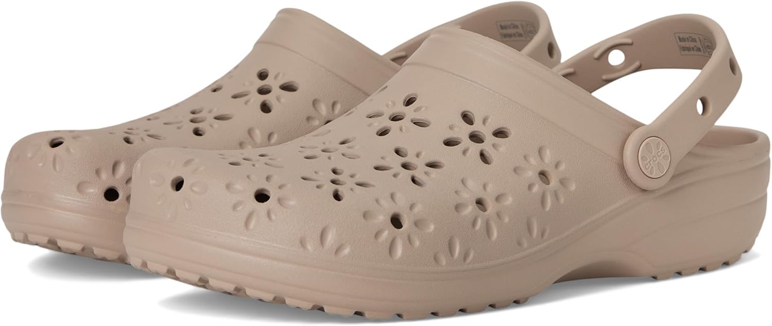 

Унисекс сабо Crocs Classic с цветочным принтом, Taupe