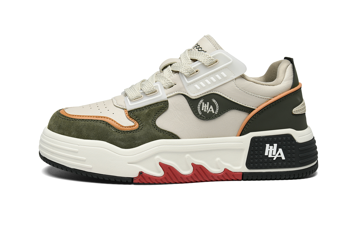 

HLA Скользоустойчивые мужские низкие скейтерские кроссовки Beige Green, цвет Beige Green