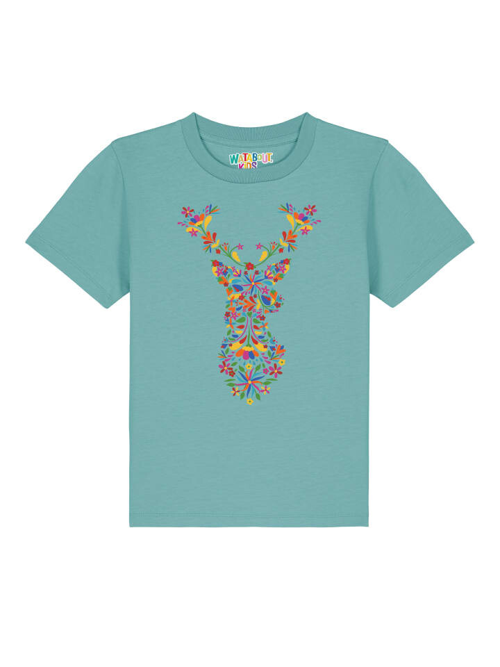 

Футболка wat Apparel, цвет teal monstera