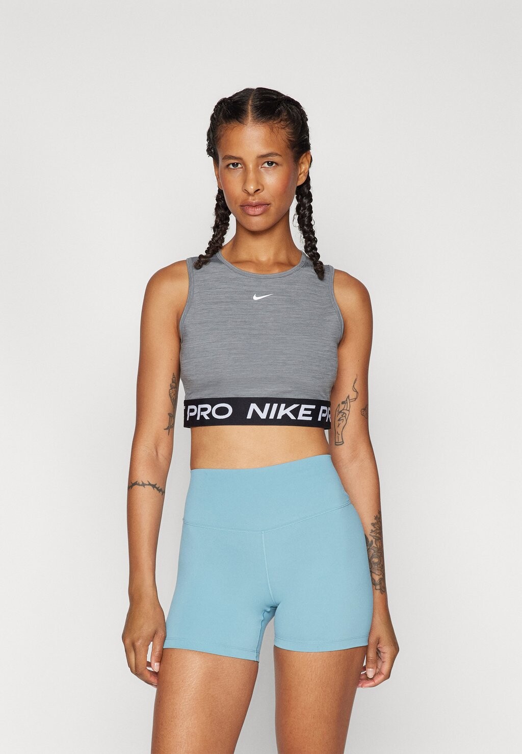 

Топ PRO CROP TANK Nike, серый