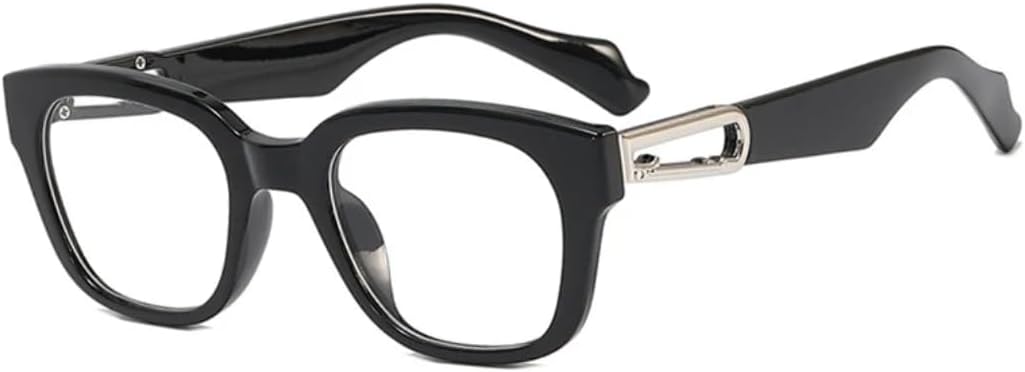 

Модные ретро-солнцезащитные очки небольшого размера для женщин и мужчин с пряжкой, для активного отдыха и путешествий, с защитой от УФ-излучения UV400 VVTWSSW, Black Clear