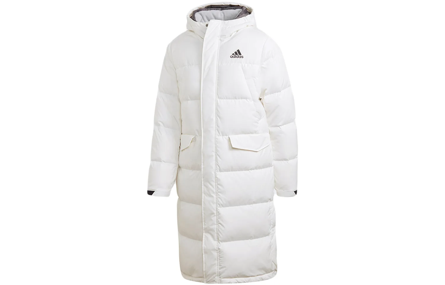 Adidas Длинная зимняя пуховая куртка для мужчин в ярко-белом цвете