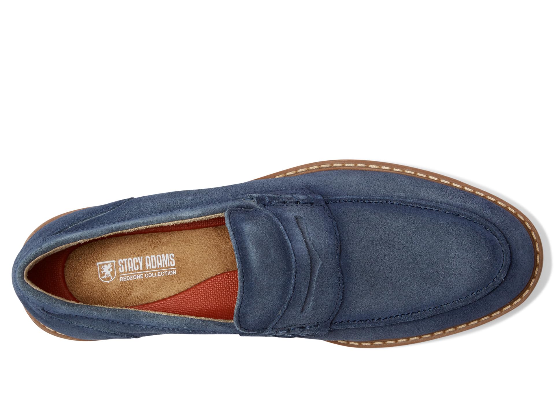 Туфли Stacy Adams Hopkins Penny Slip-On, цвет Navy Suede — фото 2