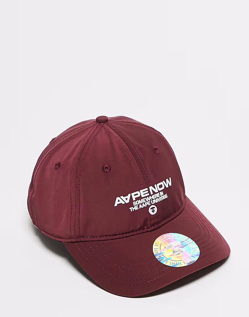 

Кепка с логотипом Aape by A Bathing Ape бордового цвета AAPE BY A BATHING APE